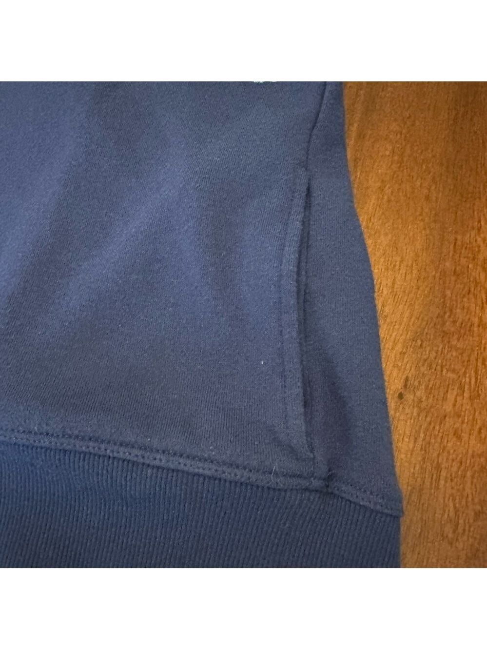 Tommy Hilfiger Sport Navy Blue Striped Logo Hooded Women’s Sweatshirt Large - Picture 6 of 7